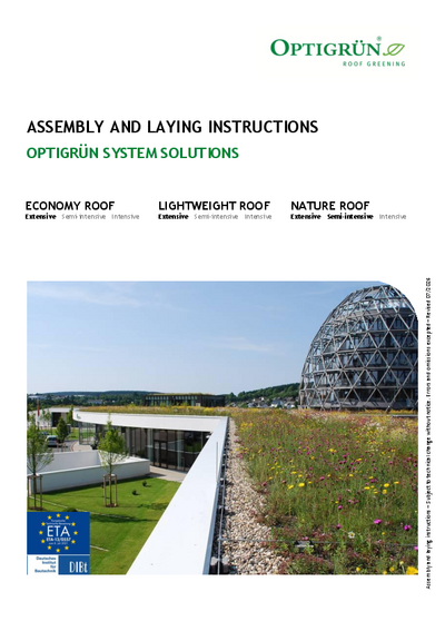 Assembly and Laying Instructions economy roof, lightweight roof, nature roof (pdf)